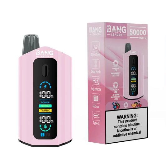 VAPE BANG LEADER 50K RASPBERRY MOJITO/ CHERRY RASPBERRY LIME