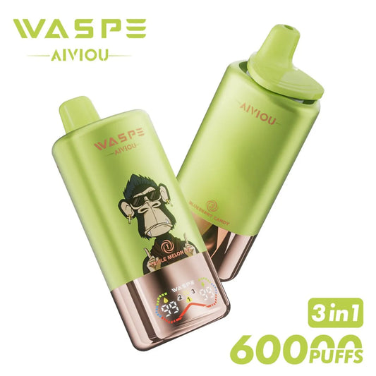 Vape Waspe Triple Melon Ice + Rainbow Candy + Blueberry Candy 60k puff