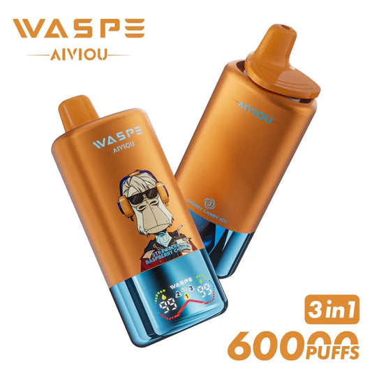 Vape Waspe Strawberry Raspberry Cherry + Love 666 + Cherry Candy Ice 60k puff